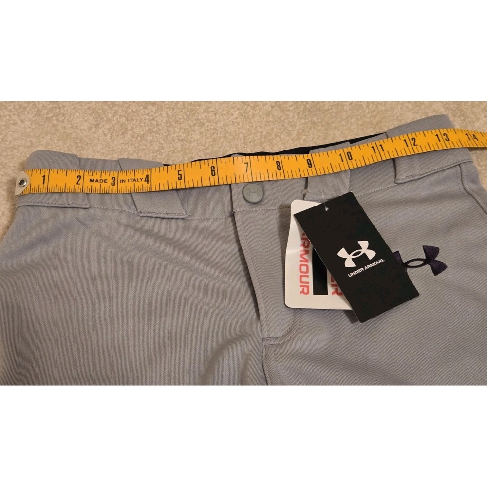 Under Armour Utility Baseball Pant Youth Boys Med Gray NEW pant closed - Picture 10 of 12